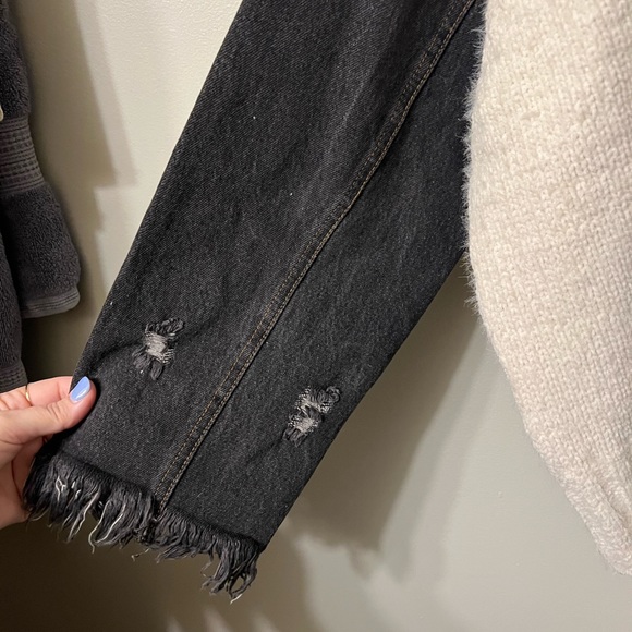 POL sweater with denim sleeves - Picture 5 of 6